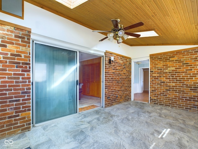 view of patio featuring ceiling fan