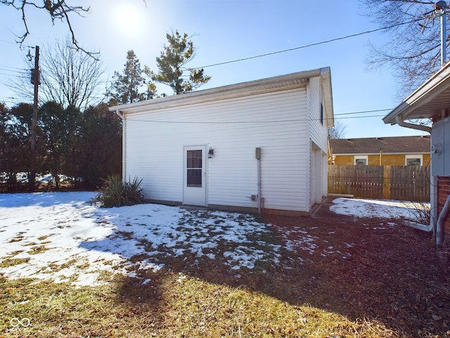 view of snow covered structure