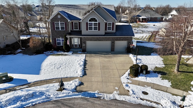 view of front property featuring a garage