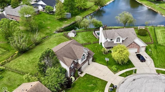 861 Stardust Ct, Franklin, IN 46131 - birds eye view of property featuring a water view