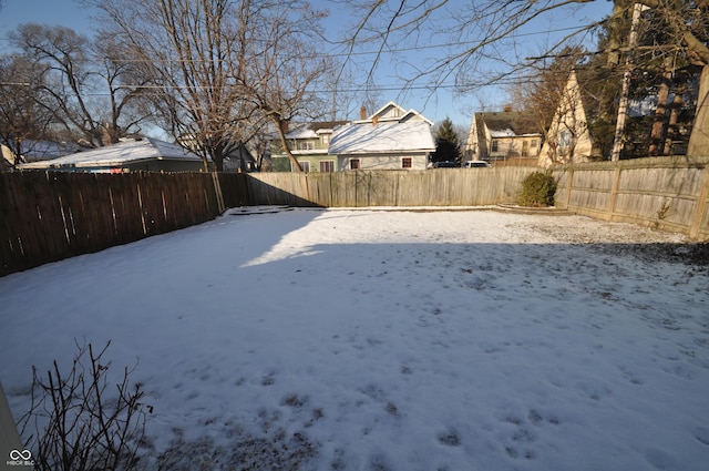 view of snowy yard