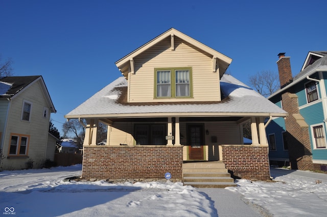 view of front of house with covered porch