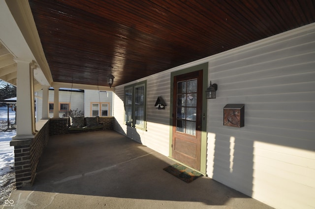 view of patio / terrace with a porch