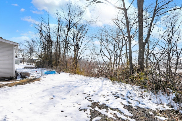 view of snowy yard