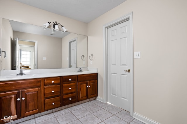 8552 E 550 S, Zionsville, IN 46077 - full bathroom featuring double vanity and tile patterned floors