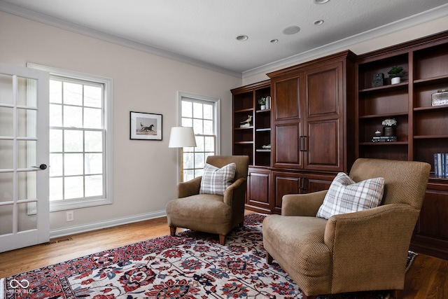 8552 E 550 S, Zionsville, IN 46077 - sitting room featuring crown molding and wood finished floors