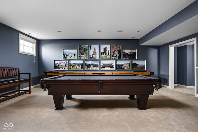 8552 E 550 S, Zionsville, IN 46077 - rec room with light colored carpet and billiards