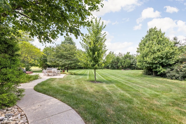 8552 E 550 S, Zionsville, IN 46077 - view of green lawn featuring a patio and view of wooded area