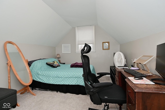 1719 Fletcher Ave, Indianapolis, IN 46203 - carpeted bedroom featuring vaulted ceiling