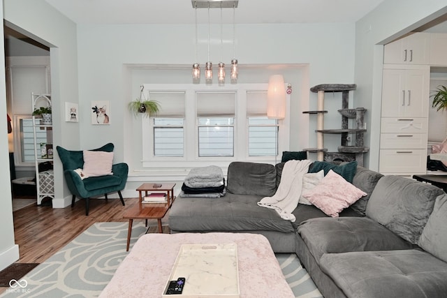 1719 Fletcher Ave, Indianapolis, IN 46203 - living room featuring hardwood / wood-style floors