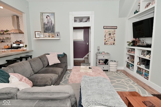 1719 Fletcher Ave, Indianapolis, IN 46203 - living room featuring wood-type flooring