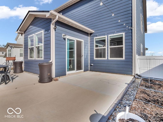 rear view of house with a patio