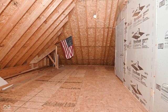 view of attic