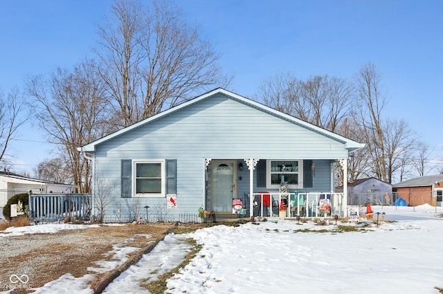 bungalow-style home with covered porch