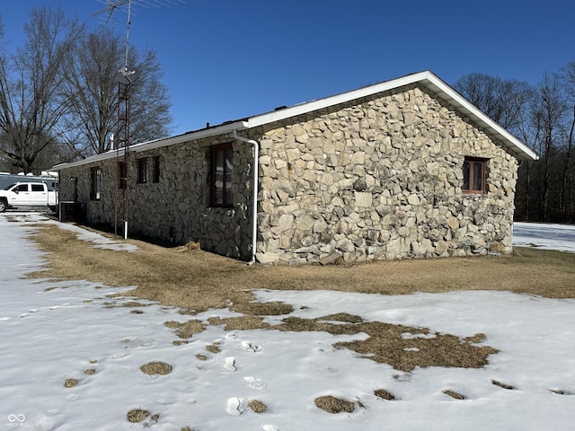 view of snowy exterior