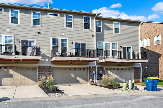 exterior space featuring a garage