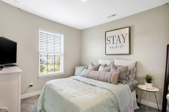 view of carpeted bedroom