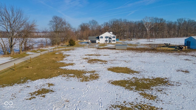 view of snowy yard