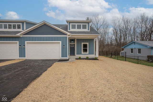 view of front of home featuring a garage