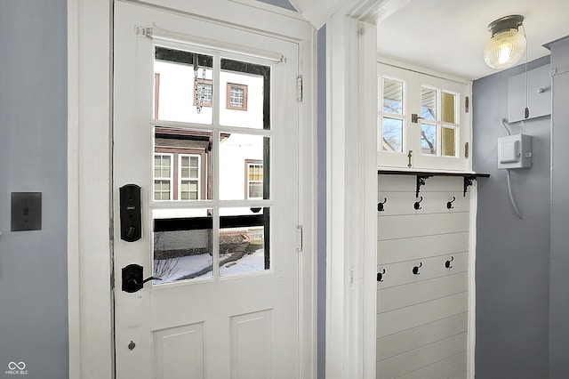 doorway to outside with plenty of natural light