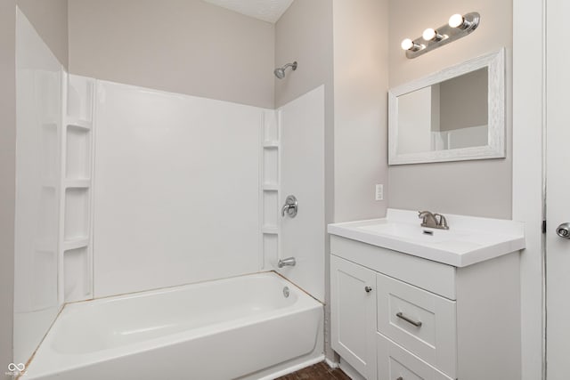 bathroom with shower / tub combination and vanity