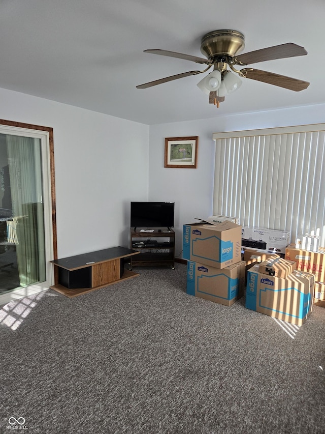 living room featuring carpet flooring