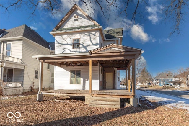 view of front of house with covered porch