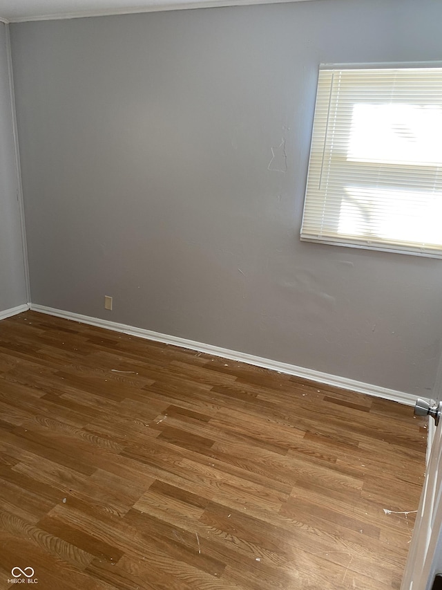 empty room featuring hardwood / wood-style flooring