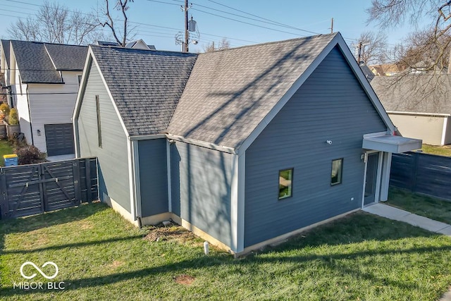 view of property exterior featuring a yard