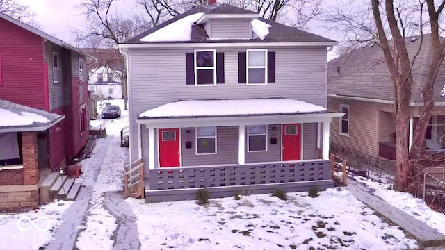 view of front facade featuring a porch