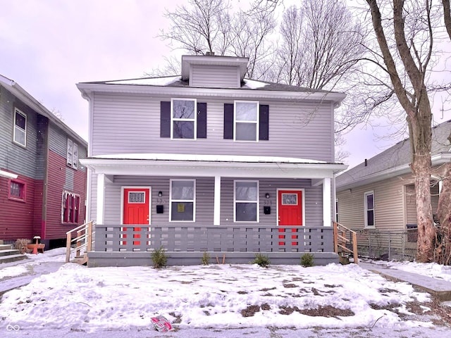 front of property featuring covered porch