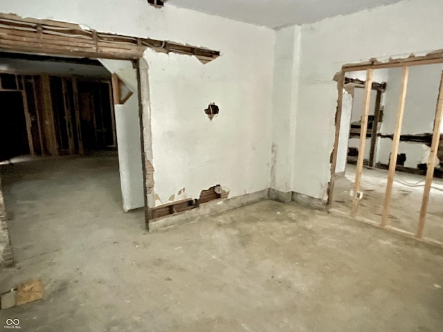 view of basement