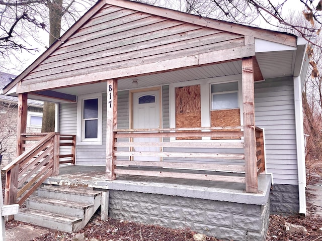 view of front of home with a porch