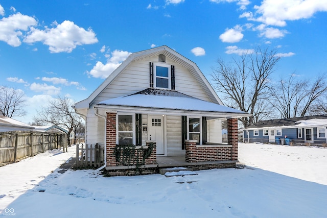 bungalow with a porch