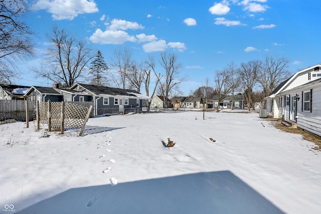 view of snowy yard