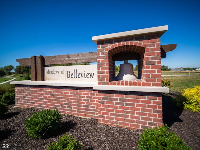 view of community sign