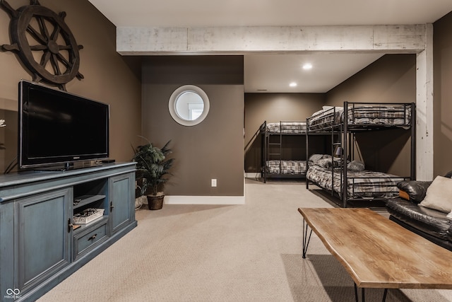 view of carpeted bedroom