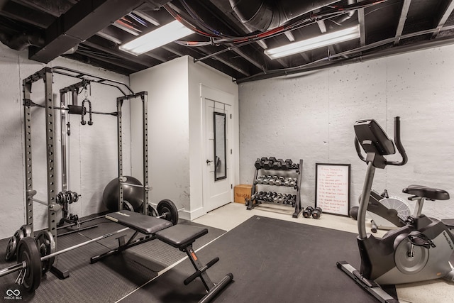 view of workout room