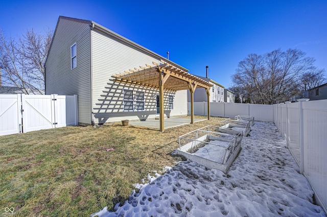 exterior space featuring a patio and a pergola