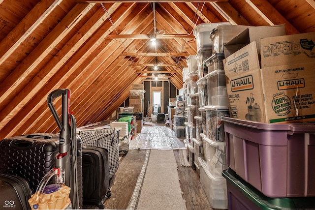 view of attic