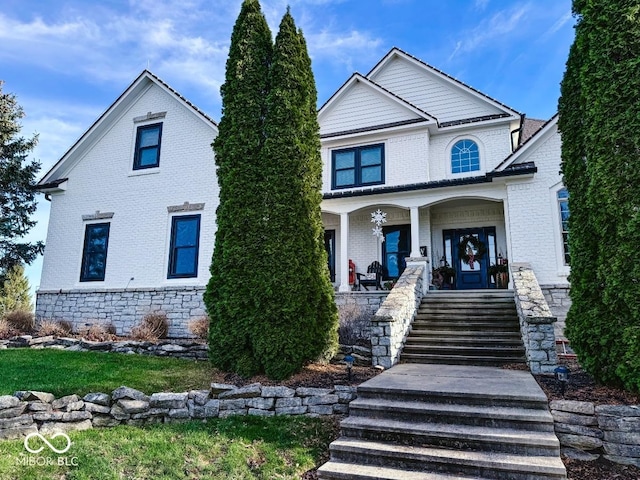 view of front of house with covered porch