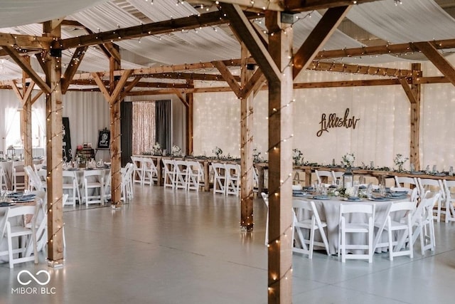 interior space featuring lofted ceiling