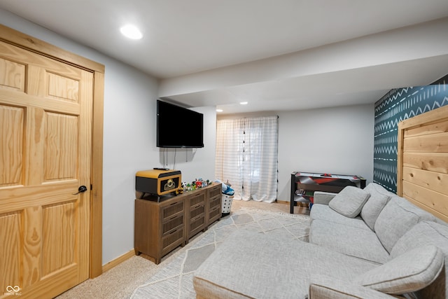 view of carpeted living room