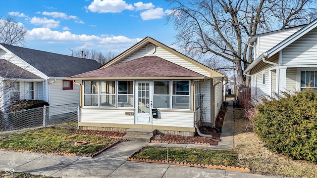 view of bungalow-style home