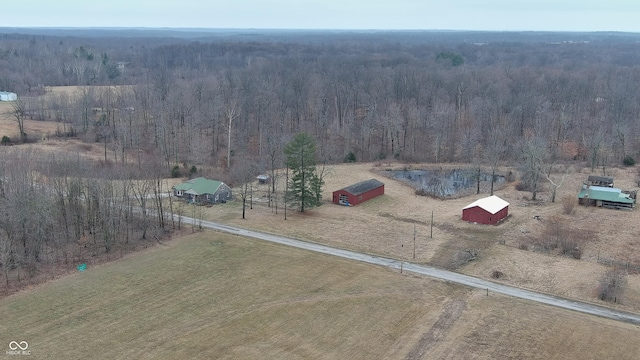 bird's eye view with a rural view