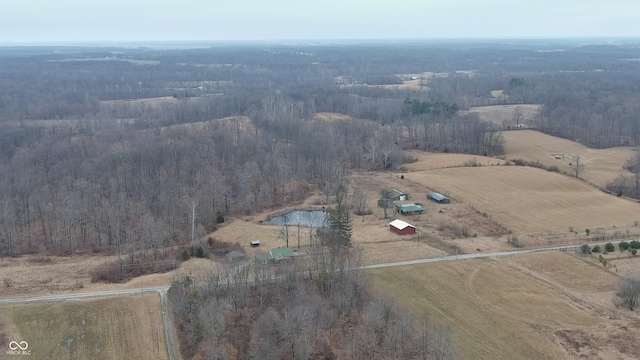 drone / aerial view with a rural view