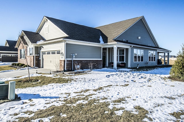 exterior space featuring a garage