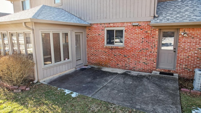 doorway to property featuring a patio