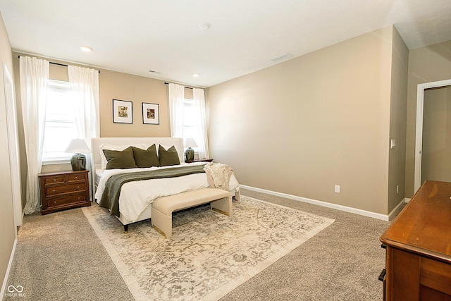 view of carpeted bedroom