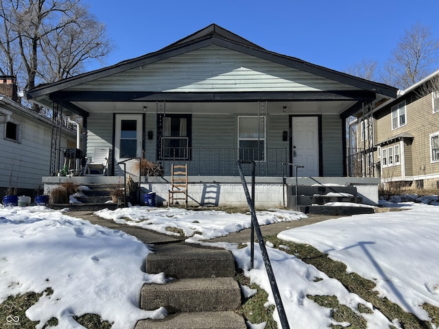 view of front of home with a porch